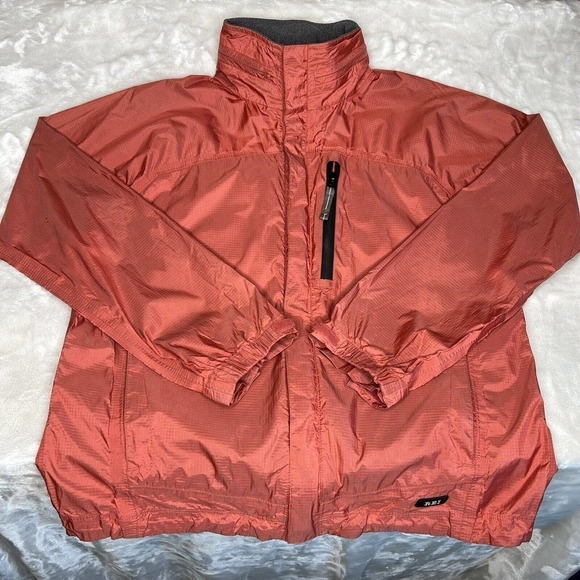 REI Kid's Pink Full Zip Long Sleeve Windbreaker W/Stowaway Hood Jacket XL - Picture 3 of 11